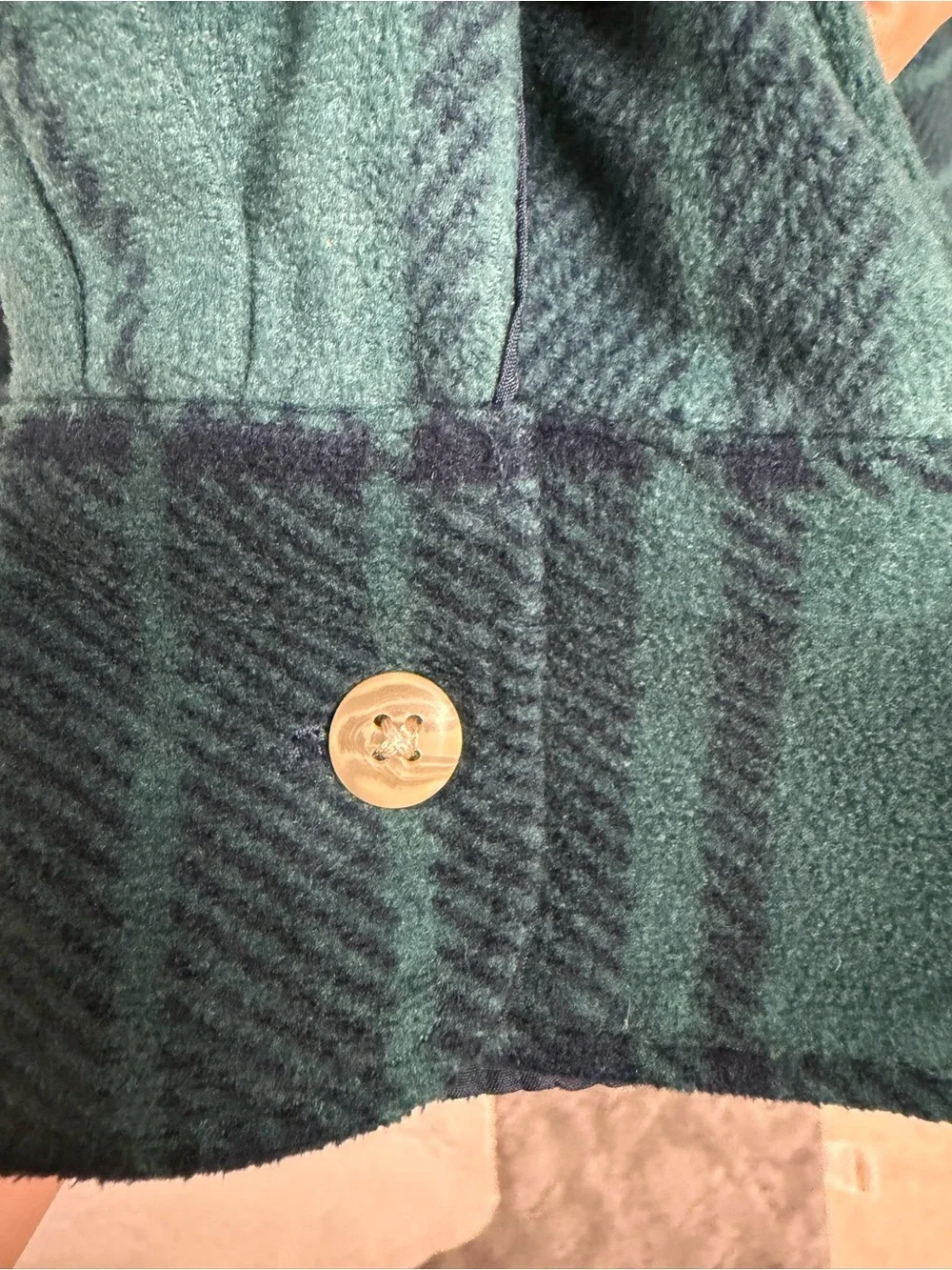 Lee Women's Green Plaid Fleece Jacket